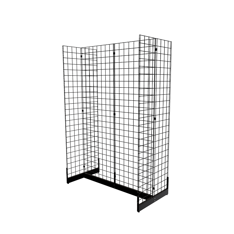 Black 2' x 6' grid panel with gondola base