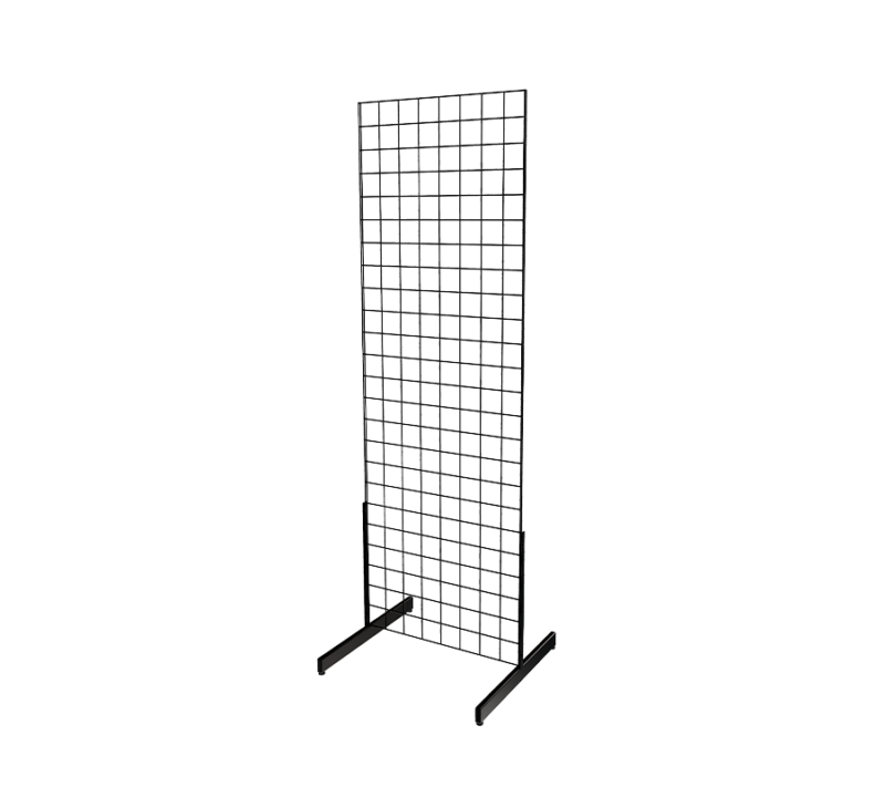 Black 2' x 6' grid panel with T-Legs