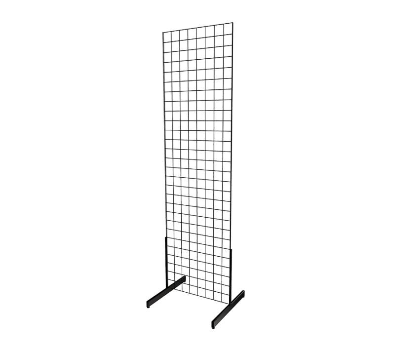 Black 2' x 7' grid panel with T-Legs