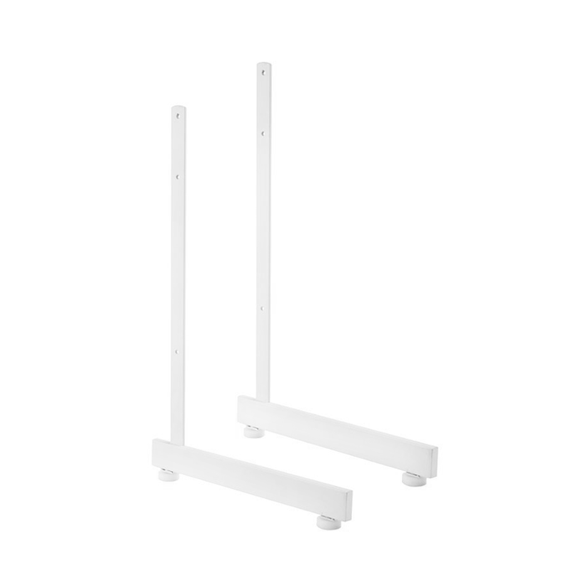 White L-Shaped Gridwall Leg With Levelers (Set)