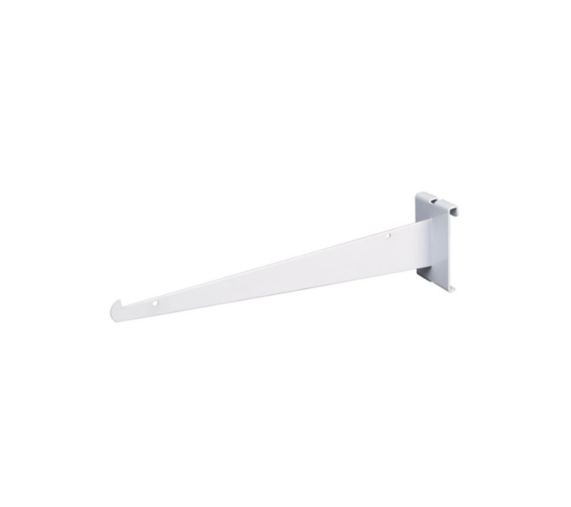 White 12" Shelf Bracket For Grid Panel