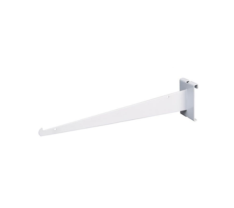 White 14" Shelf Bracket For Grid Panel