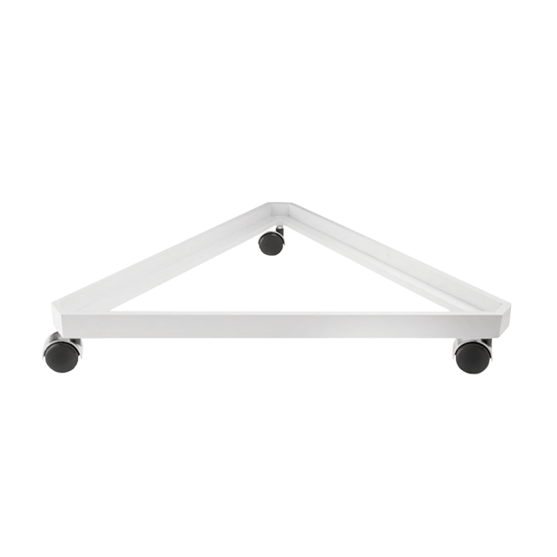 White Triangle Gridwall Base With Casters