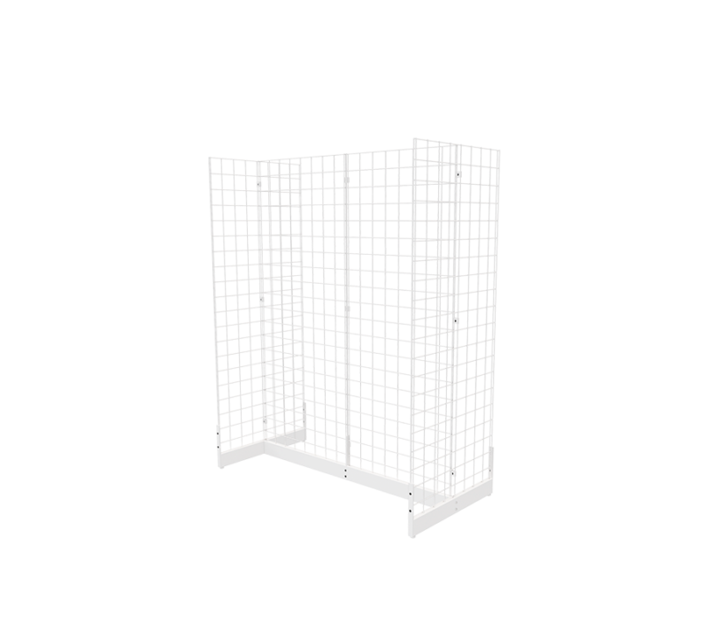 White 2' x 5' grid panel with gondola base
