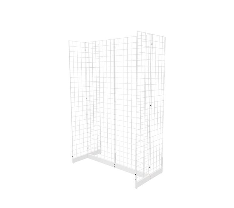 White 2' x 6' grid panel with gondola base