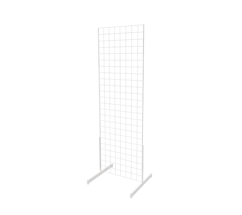 White 2' x 6' grid panel with T-Legs