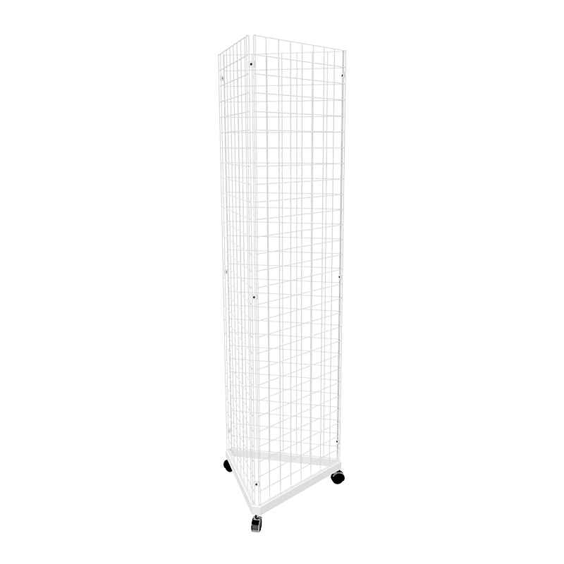 White 2' x 7' grid panel with triangle base