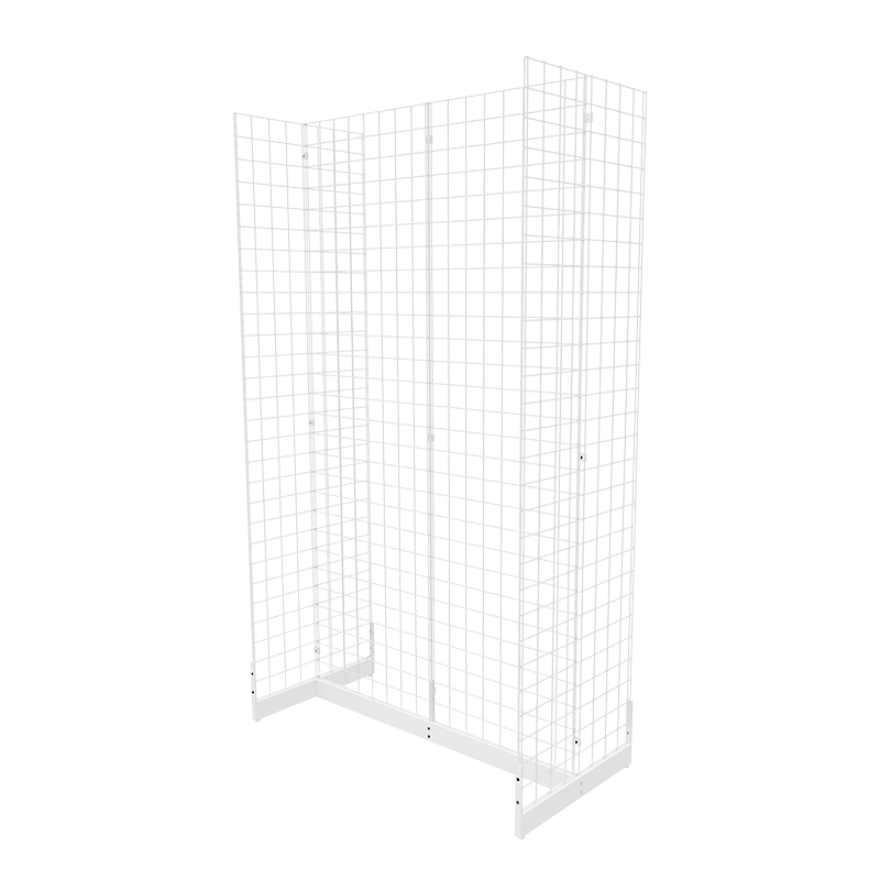 White 2' x 7' grid panel with gondola base