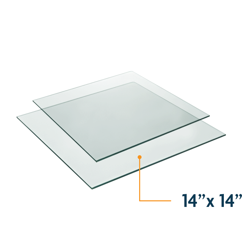 14" X 14" TEMPERED GLASS SHELF