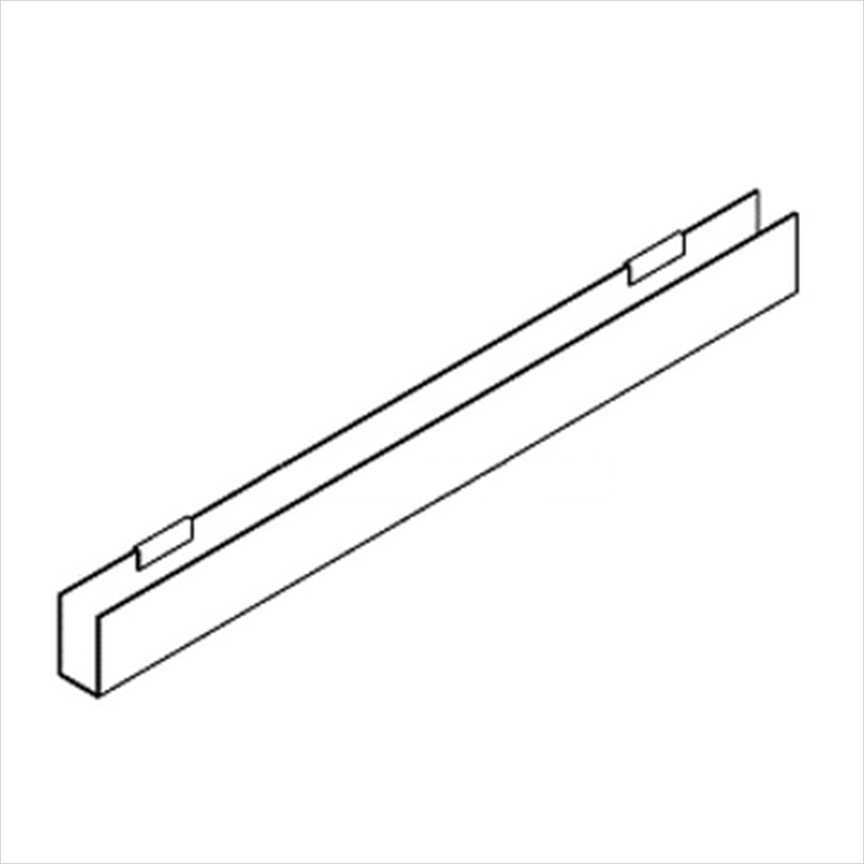J-Rack Flat Bottom For Gridwall 1/8" x 24" - Image 2