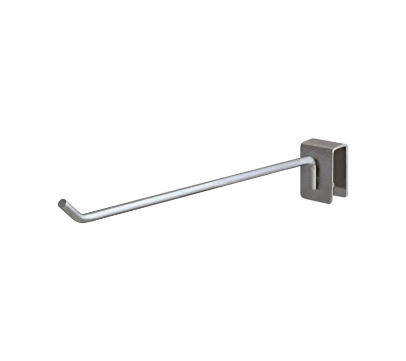 Satin chrome 9" Rectangular Hangrail Hook