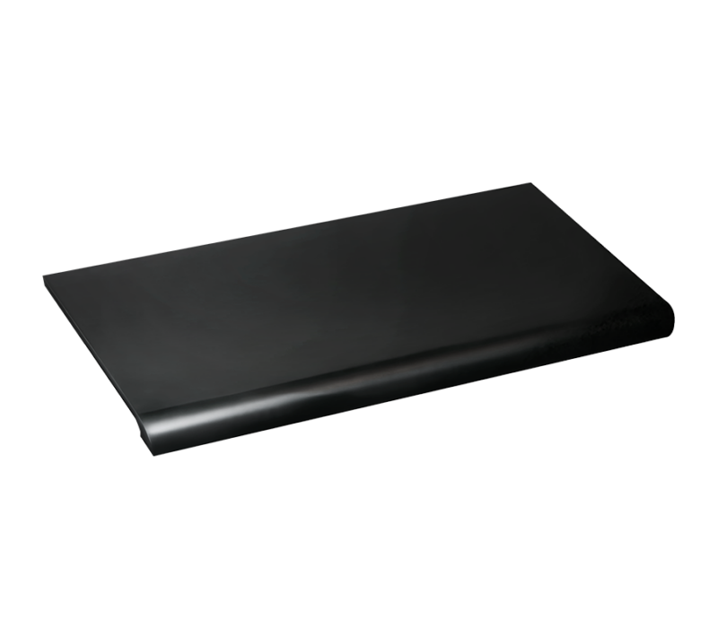 24" X 13" BULLNOSE INJECTION MOLDED SHELF - BLACK