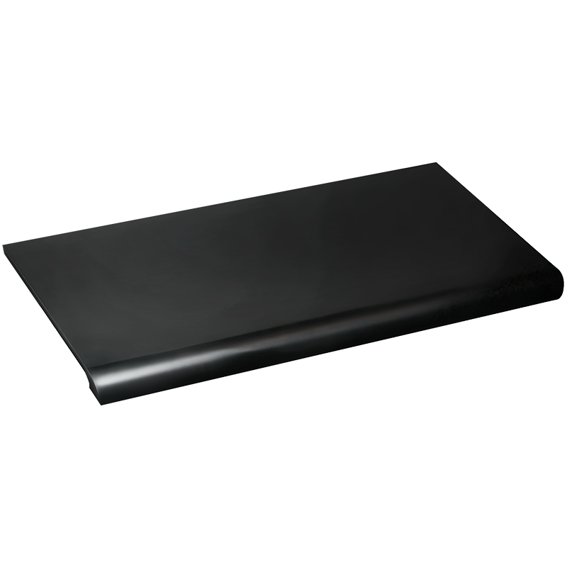 24" X 13" BULLNOSE INJECTION MOLDED SHELF - BLACK