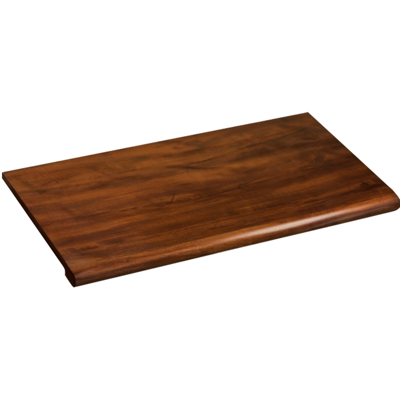 48" X 13" WALNUT BULLNOSE INJECTION MOLDED SHELF