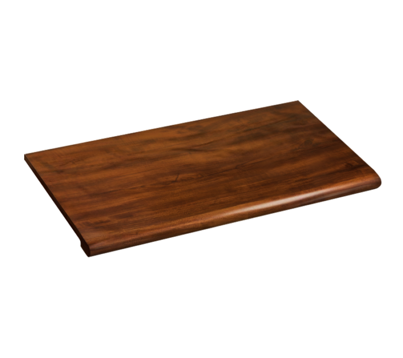 24" X 13" WALNUT BULLNOSE INJECTION MOLDED SHELF