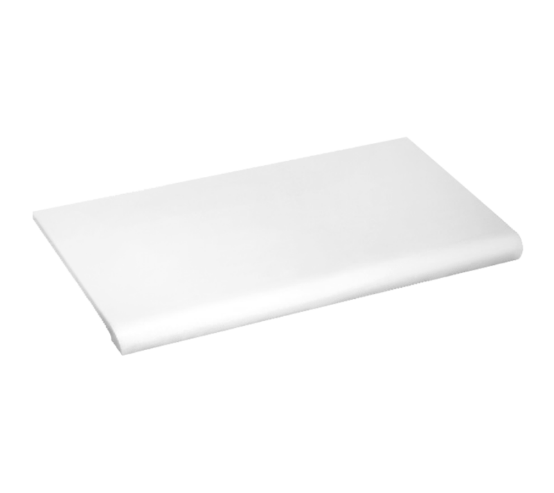 48" X 13" BULLNOSE INJECTION MOLDED SHELF- WHITE