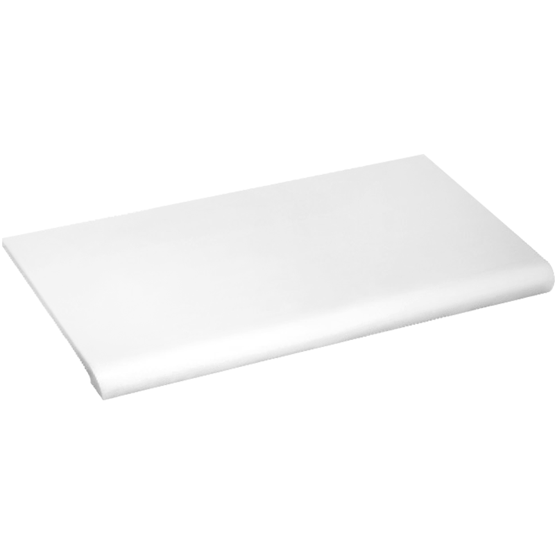 48" X 13" BULLNOSE INJECTION MOLDED SHELF- WHITE