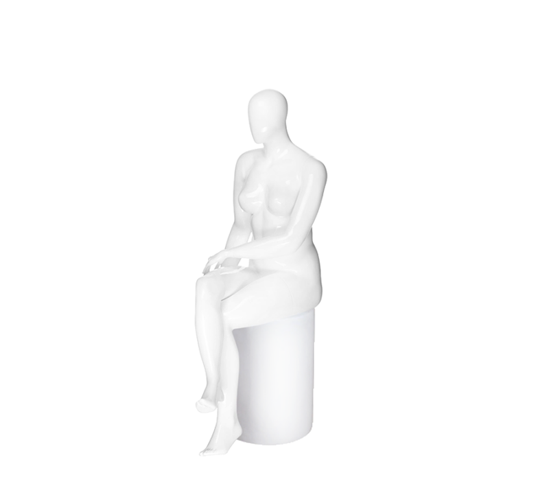 Plus Size Egg Shaped Head Sitting Female Mannequin - JANET/5