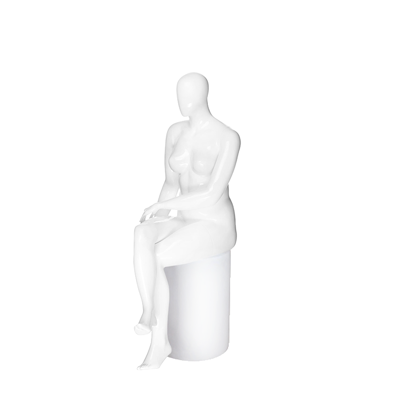 Plus Size Egg Shaped Head Sitting Female Mannequin - JANET/5