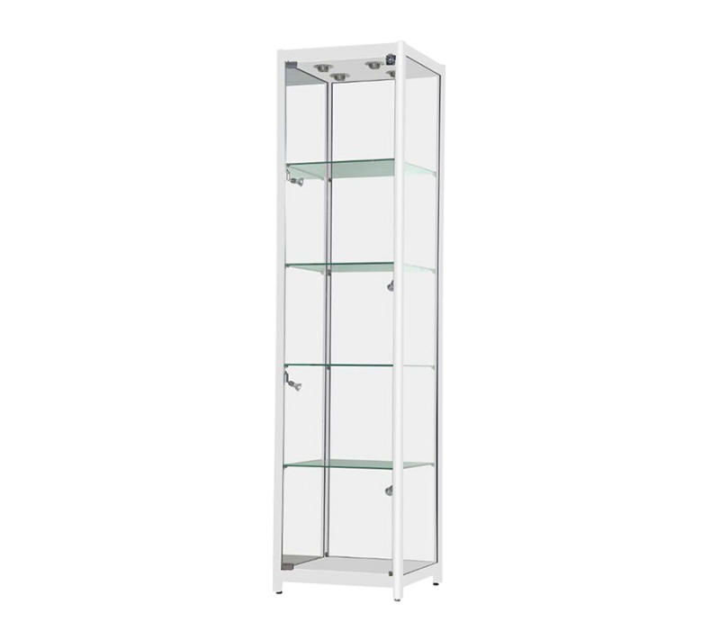 20"L x 78"H White Tower Square Aluminum Frame Case