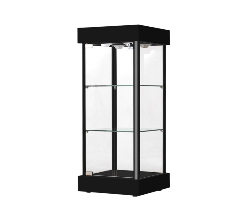 Black Countertop Tower Display Case