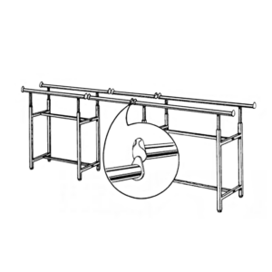 60" Add-on hangrail product drawing