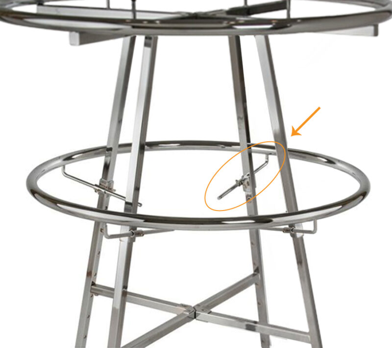 Add-on double hangrail clamps for KH5, KH6, KH8 & KH9 garment rack