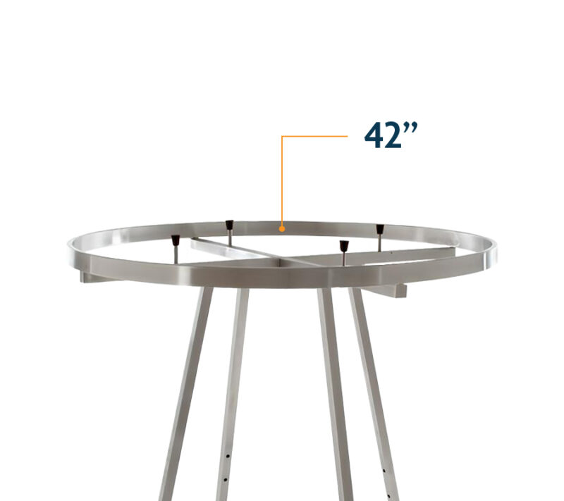 Chrome 42"DIA add-on ractangular hagrail