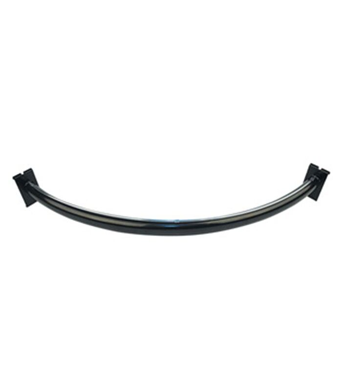 U-shaped black Hangrail tubing for Gridwall