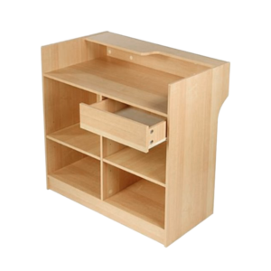 4′ LEDGETOP REGISTER COUNTER – MAPLE