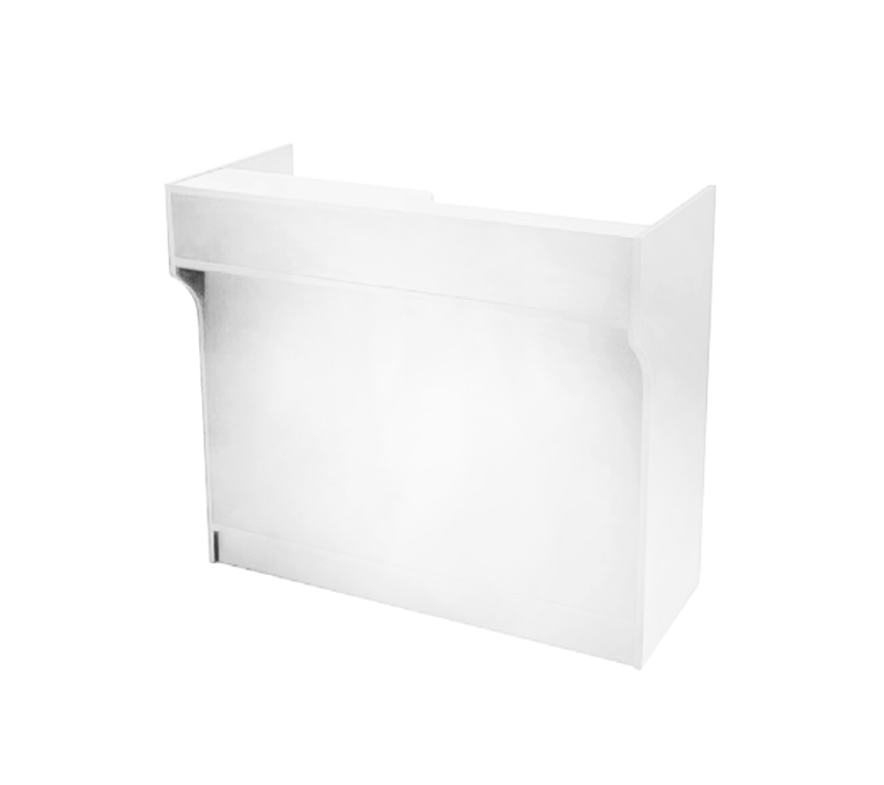 4′ LEDGETOP REGISTER COUNTER – WHITE