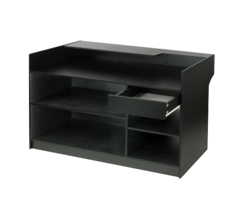 6' Ledgetop Register Counter - Black