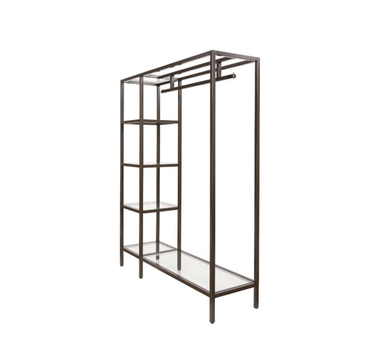4-Tier Hybrid Bronze Etagere w/ Hang Bar