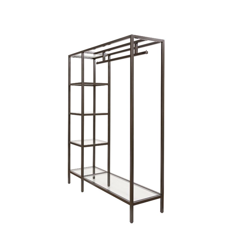 4-Tier Hybrid Bronze Etagere w/ Hang Bar