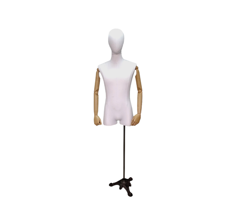 Male White Linen Dress Body Form