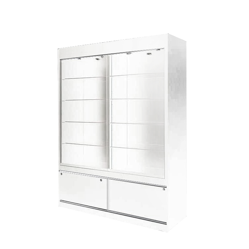 60″L x 80″H White Premium Wall Display Case