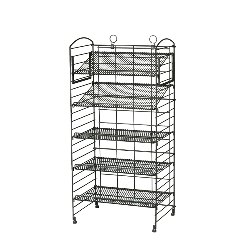 Black Radius 5-Shelf Fold-Up Rack