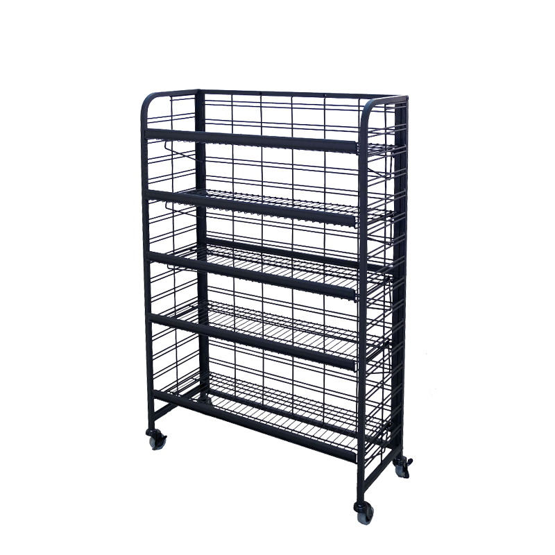 Black Rolling 3' Wire Merchandiser Unit