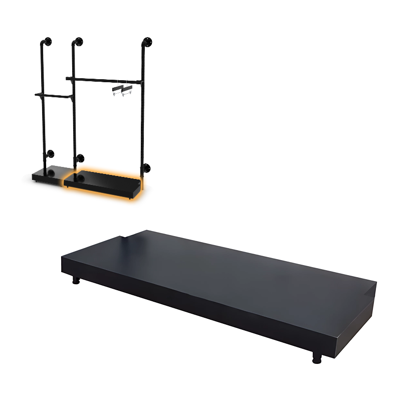 Black Pipeline Large Floor Base For Outrigger Wall Mounts