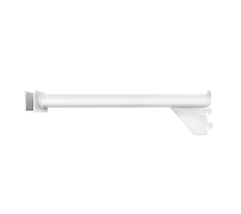 Matte White Pipeline 12" Hangrail Bracket For Rect. Tubing