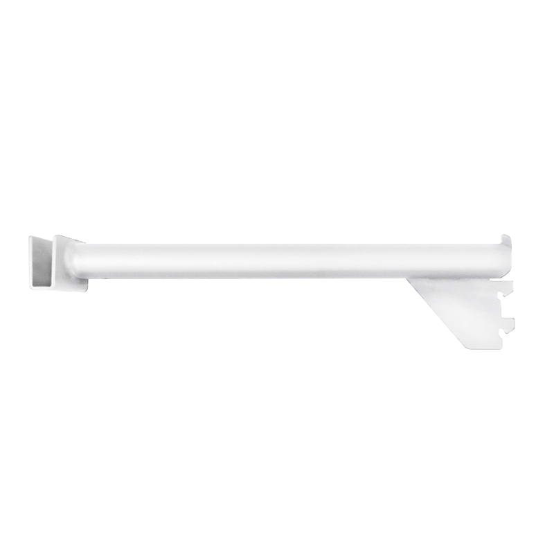 Matte White Pipeline 12" Hangrail Bracket For Rect. Tubing