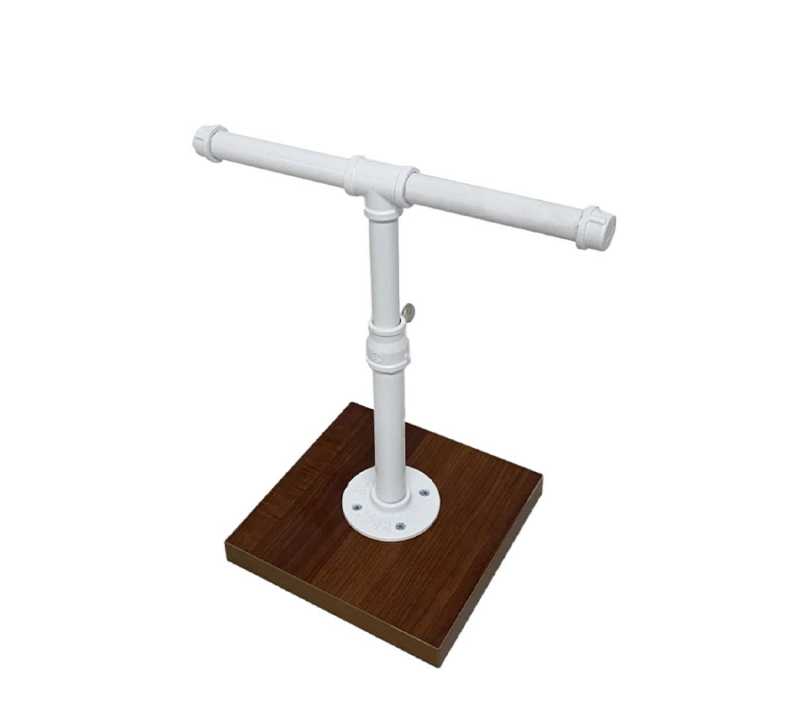 White 12" Pipeline Counter Top T Bar