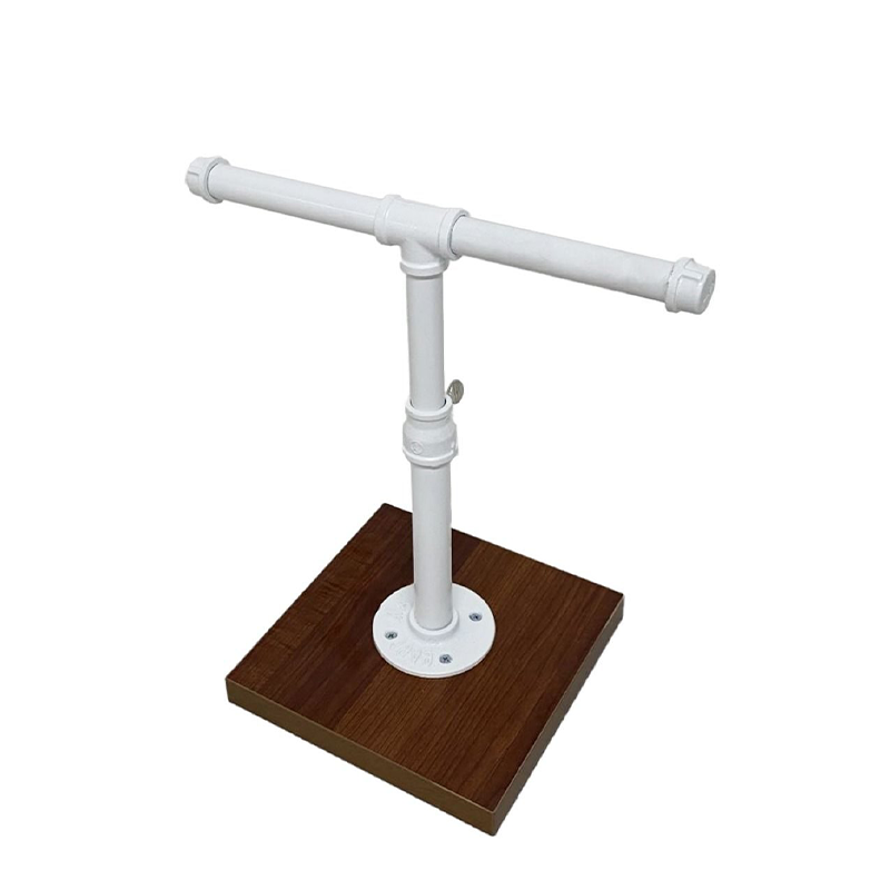 White 12" Pipeline Counter Top T Bar