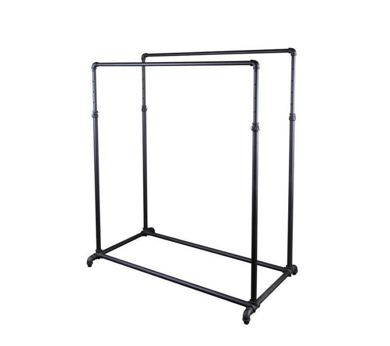 Matte Black - Double Hangrail Pipeline Ballet Bar Rack