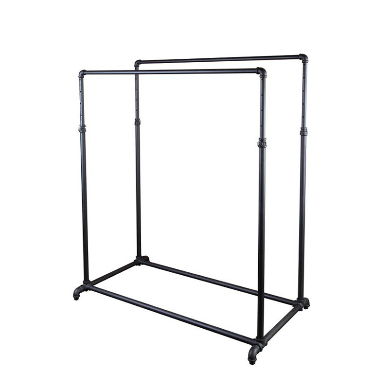Matte Black - Double Hangrail Pipeline Ballet Bar Rack