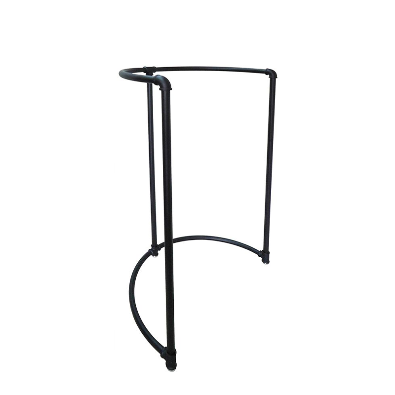 Matte Black 43"D Half Round Pipeline Rack