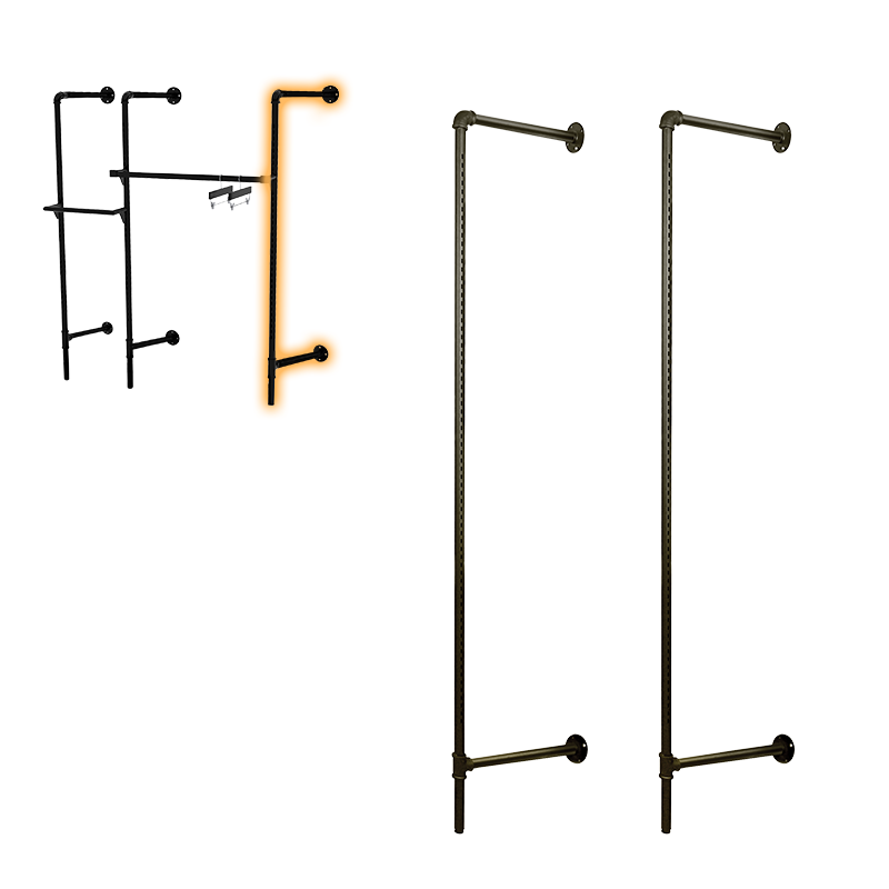 Raw Pipeline Outriggers 16" Off-Wall w/ Wall Mounts