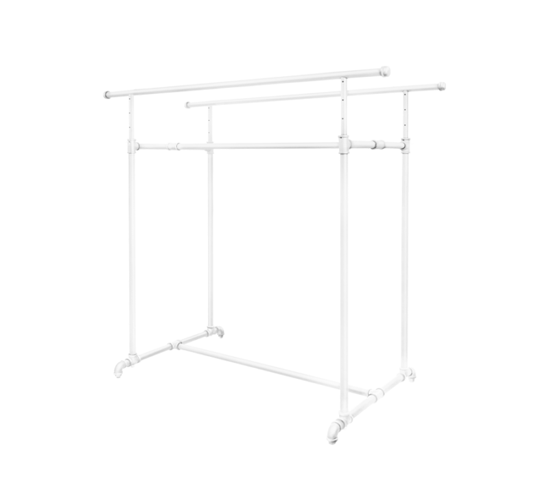 Matte White Pipeline H-Rack