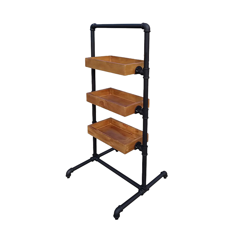 PIPE LINE 3-TIER TRAY DISPLAY - MATTE BLACK