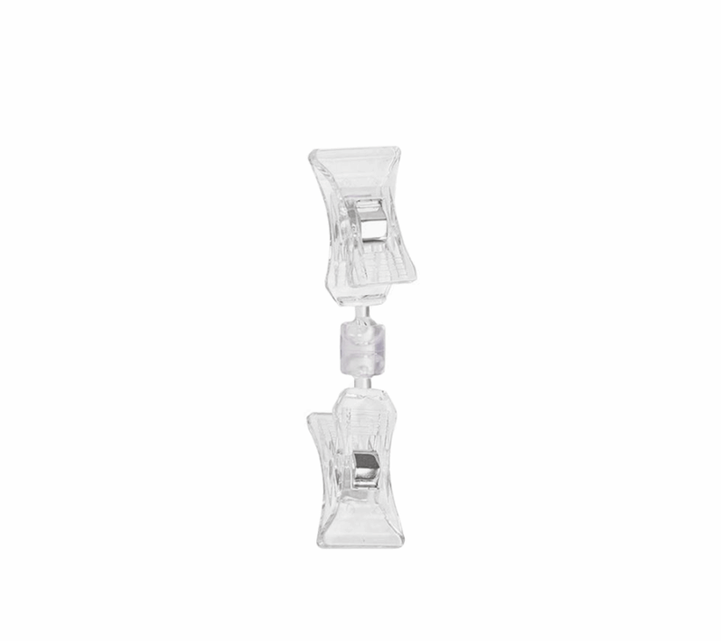 Clear Double Clip Sign Holder